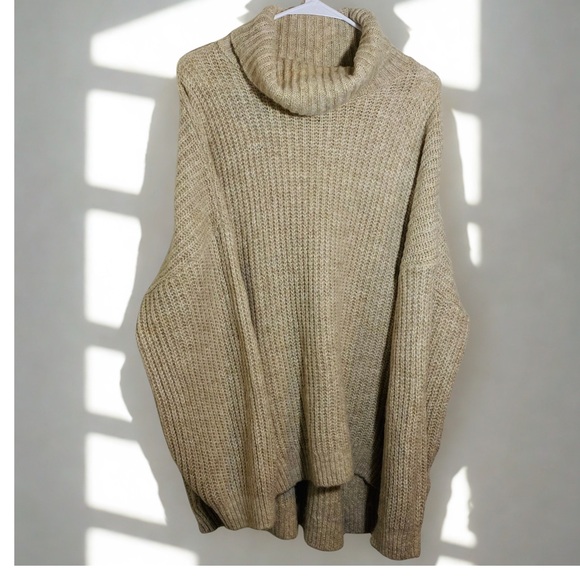 Old Navy Women's Cowl Neck Sweater in Light Olive - Picture 2 of 6